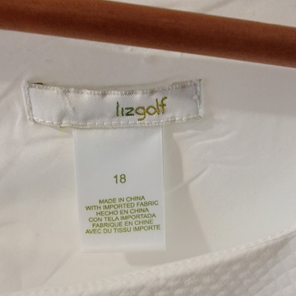 Lizgolf Women's White Square Neck Sleeveless Sheath Dress Size 18‎ - Picture 4 of 13